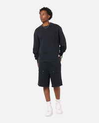 Carre Rivet Baggy Sweat Shorts Charcoal