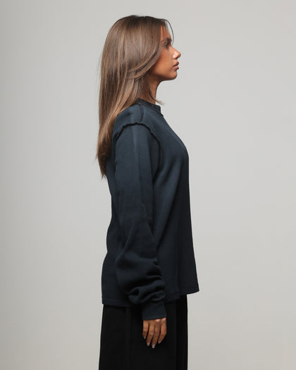 American Thrift Long Sleeve Thermal T-Shirt Washed Black