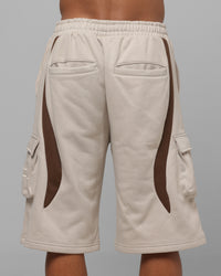 Loiter Hybrid Tek Cargo Shorts Stone