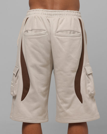 Loiter Hybrid Tek Cargo Shorts Stone