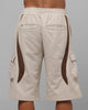 Loiter Hybrid Tek Cargo Shorts Stone