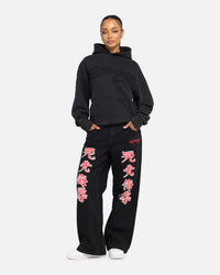 Ed Hardy Distressed Hoodie Washed Black