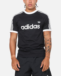 Adidas 3-Stripes Ringer T-Shirt Black