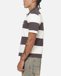 Carre Common Striped Polo Washed Black/Off White