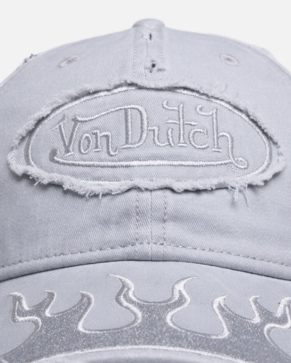 Von Dutch Flames Dad Strapback Light Grey