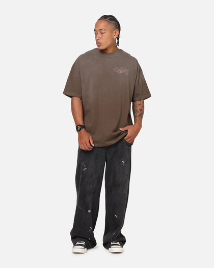 Saint Morta Heavens Kitchen Boxy T-Shirt Washed Brown