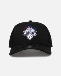 New Era New York Knicks 'Flame Logo' 9FORTY A-Frame Snapback Black
