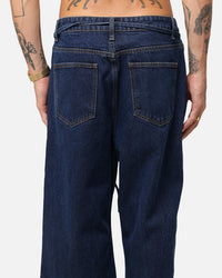 XXIII Tie Lace Baggy Jeans Stonewash Indigo