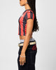 Ed Hardy Women's Football Baby T-Shirt Black/Red
