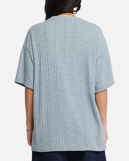 XXIII Rib Knit T-Shirt Blue Marle