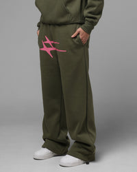 Loiter Hybrid Sweatpants Olive/Pink