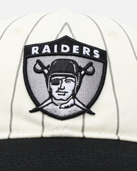 Pro Standard Las Vegas Raiders Pinstripe Classic Dad Hat Strapback Eggshell/Yellow