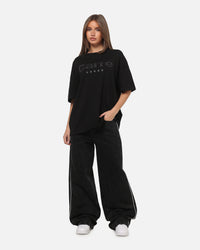 Carre Applique T-Shirt Solid Black