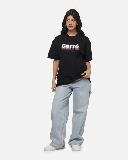 Carre Illusion T-Shirt Solid Black