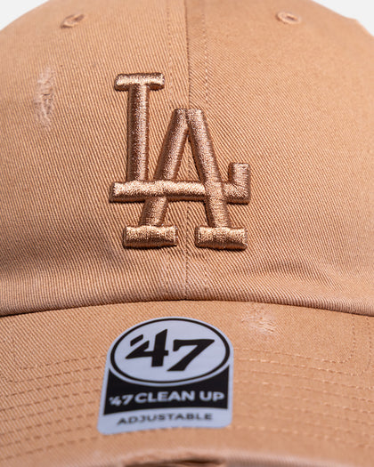47 Brand Los Angeles Dodgers 'Distressed Logo' 47 Clean Up Strapback Beige