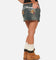 Ed Hardy Women's Tiger Denim Skirt Dirty Blue