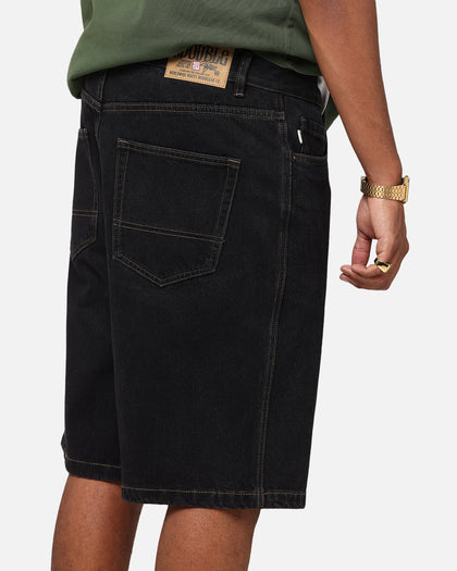 S Double Denim Standard Shorts Black Wash