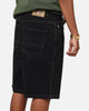 S Double Denim Standard Shorts Black Wash