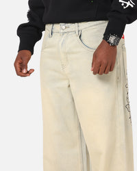 Ed Hardy Wide Leg Skull Jeans Sage