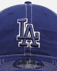 New Era Los Angeles Dodgers 'Contrast Stitch' 9TWENTY Strapback Official Team Colour