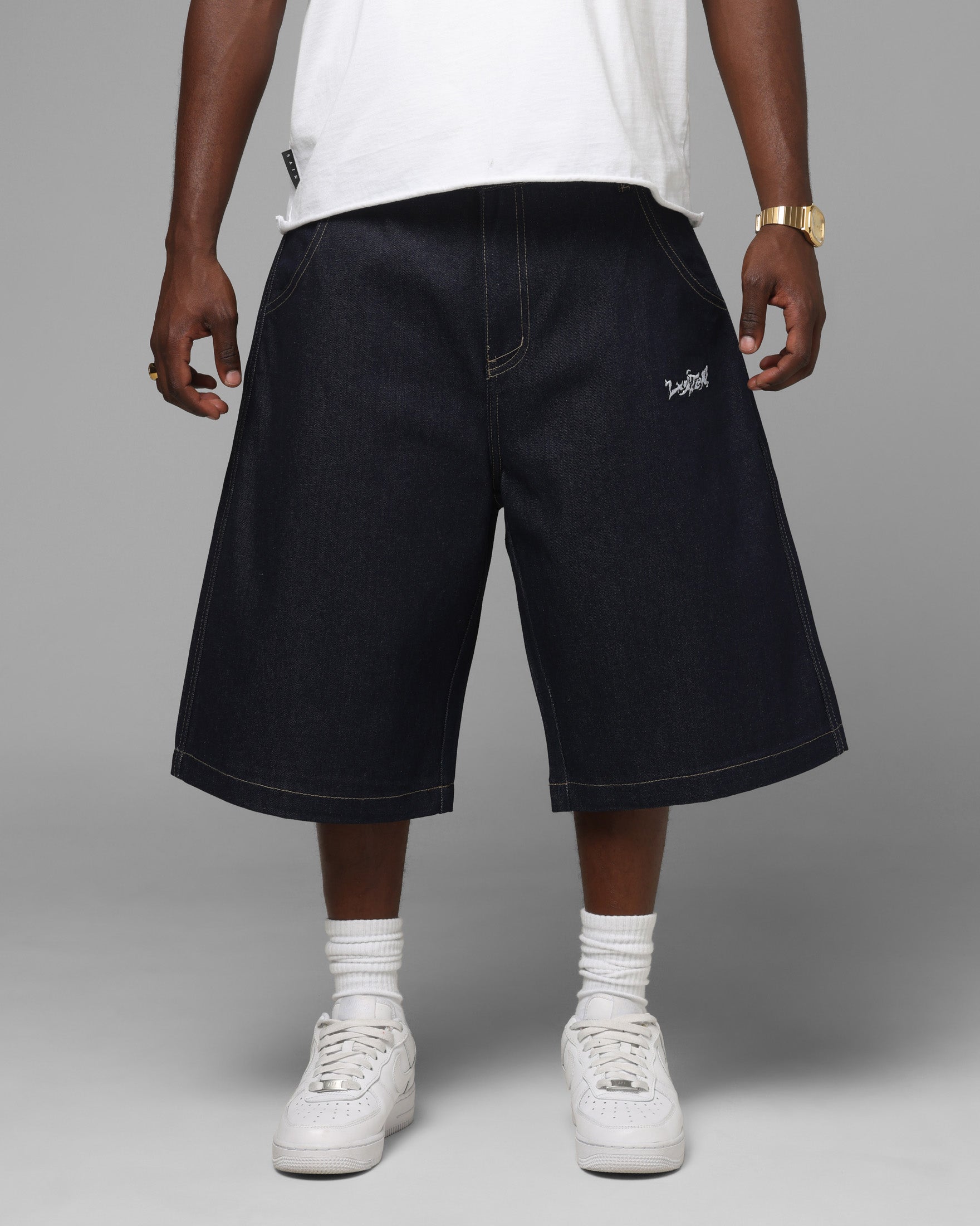 Loiter Star Born Jorts Raw Indigo | Culture Kings NZ