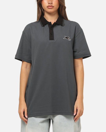 Bleacher Athletic Penrith Panthers NRL Adult Golf Polo T-Shirt Grey