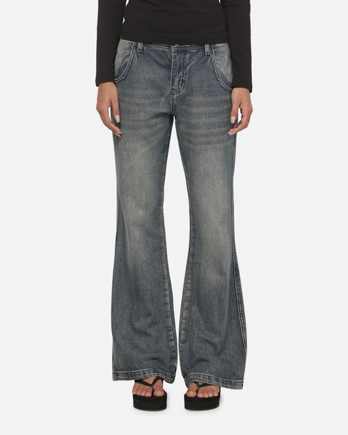 Ed Hardy Faded Bootcut Jeans Dirty Denim
