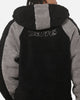 Carre Cream Sherpa Hood Zip Jacket Black