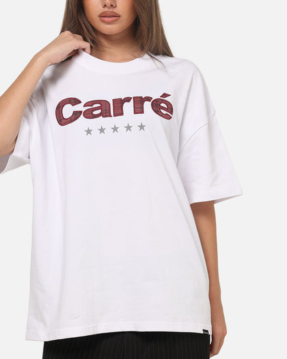 Carre Applique T-Shirt Solid White