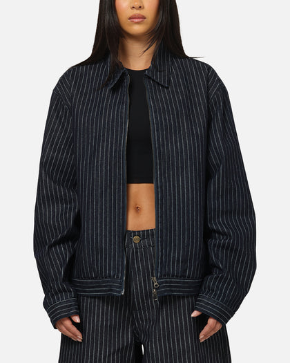 Carre Lockout Pinstripe Jacket Navy Pinstripe
