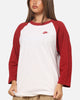 Nike 3/4 Sleeve Raglan Top Crimson/White