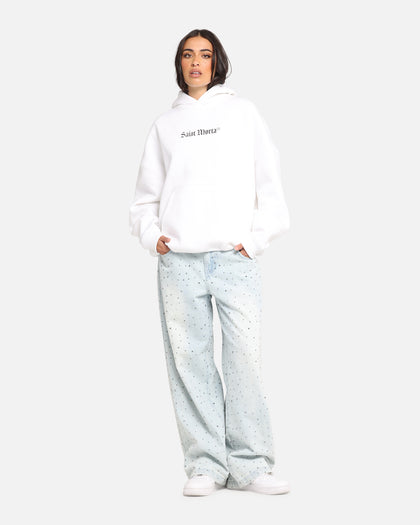 Saint Morta Weiry Hearts Boxy Hoodie White