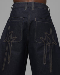 Loiter Star Born Jorts Raw Indigo