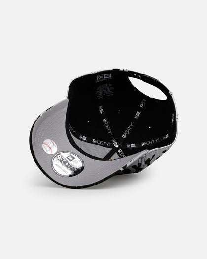 New Era Texas Rangers 'Metallic Flames' 9FORTY A-Frame Snapback Black/Silver