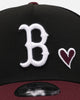 New Era Boston Red Sox 'Burgundy Hearts' 9FORTY A-Frame Snapback Black/Maroon