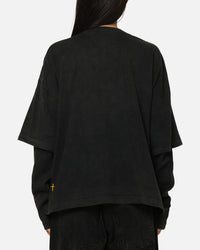 Saint Morta Scripture Long Sleeve Layered T-Shirt Vintage Black