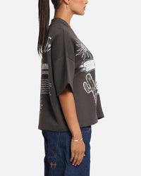 Loiter Palm Spring Box T-Shirt Charcoal