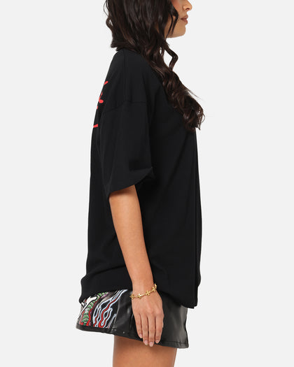 Ed Hardy Flaming Skull T-Shirt Black