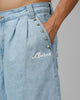 Loiter 3 Quarter Shorts Light Wash