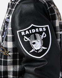 Pro Standard Las Vegas Raiders Pro Prep Plaid Jacket White/Black