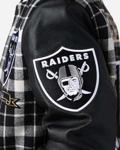 Pro Standard Las Vegas Raiders Pro Prep Plaid Jacket White/Black