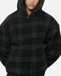 Carre Sherpa Hooded Jumper Tartan Plaid