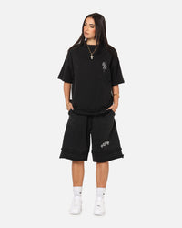 Saint Morta Fray Boxy T-Shirt Vintage Black