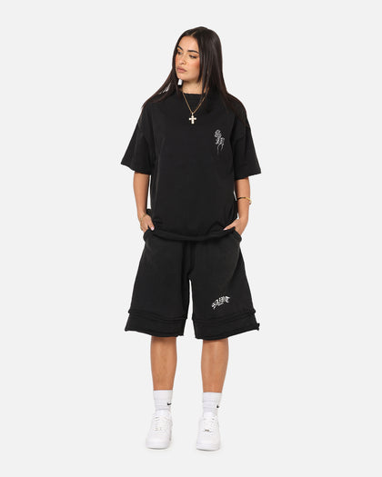 Saint Morta Fray Boxy T-Shirt Vintage Black