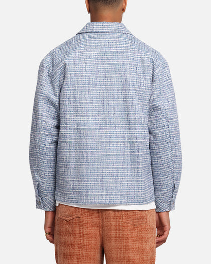 XXIII Boucle Tweed Zip Jacket Teal/Blue/Purple