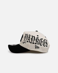 New Era New York Yankees 'Gothic Script Two Tone' 9FORTY A-Frame Snapback Chrome/Black