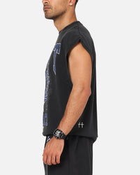 Saint Morta Divine League Cut Off Sweater Washed Black