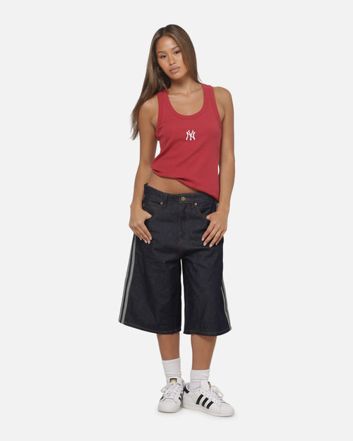 Majestic Athletic Women's New York Yankees Rib Logo Tank Red