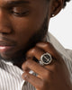 Guess Mainline Rebel Knight 18mm Dagger Crystal Ring Silver
