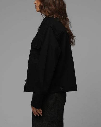 Loiter Hybrid Denim Jacket Black